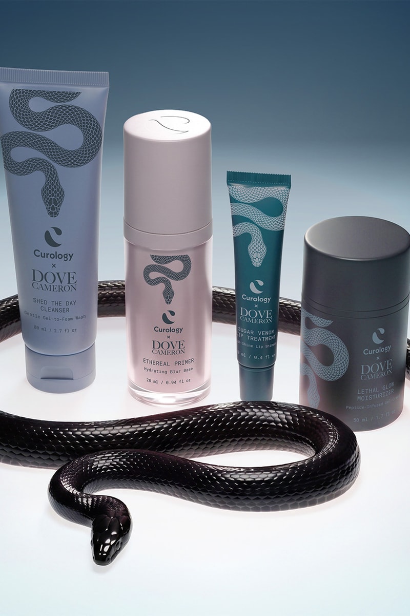 Dove Cameron, Curology, Collaboration, Ethereal Glow Collection, Skincare, Shed the Day Cleanser, Ethereal Primer, Sugar Venom Lip Treatment, Lethal Glow Moisturizer