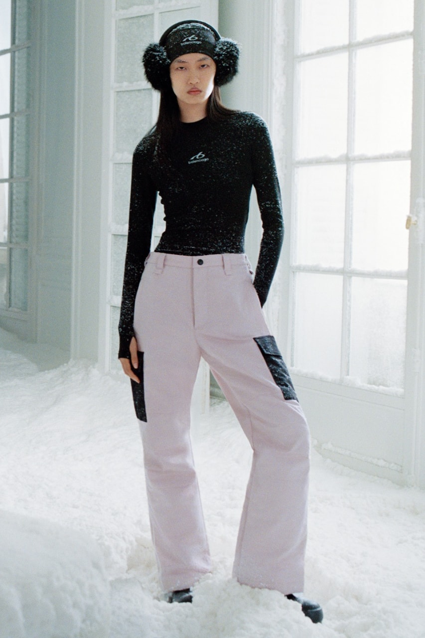 Balenciaga, ski, skiwear, collections, campaigns, snow, sports, models, jackets, city bag