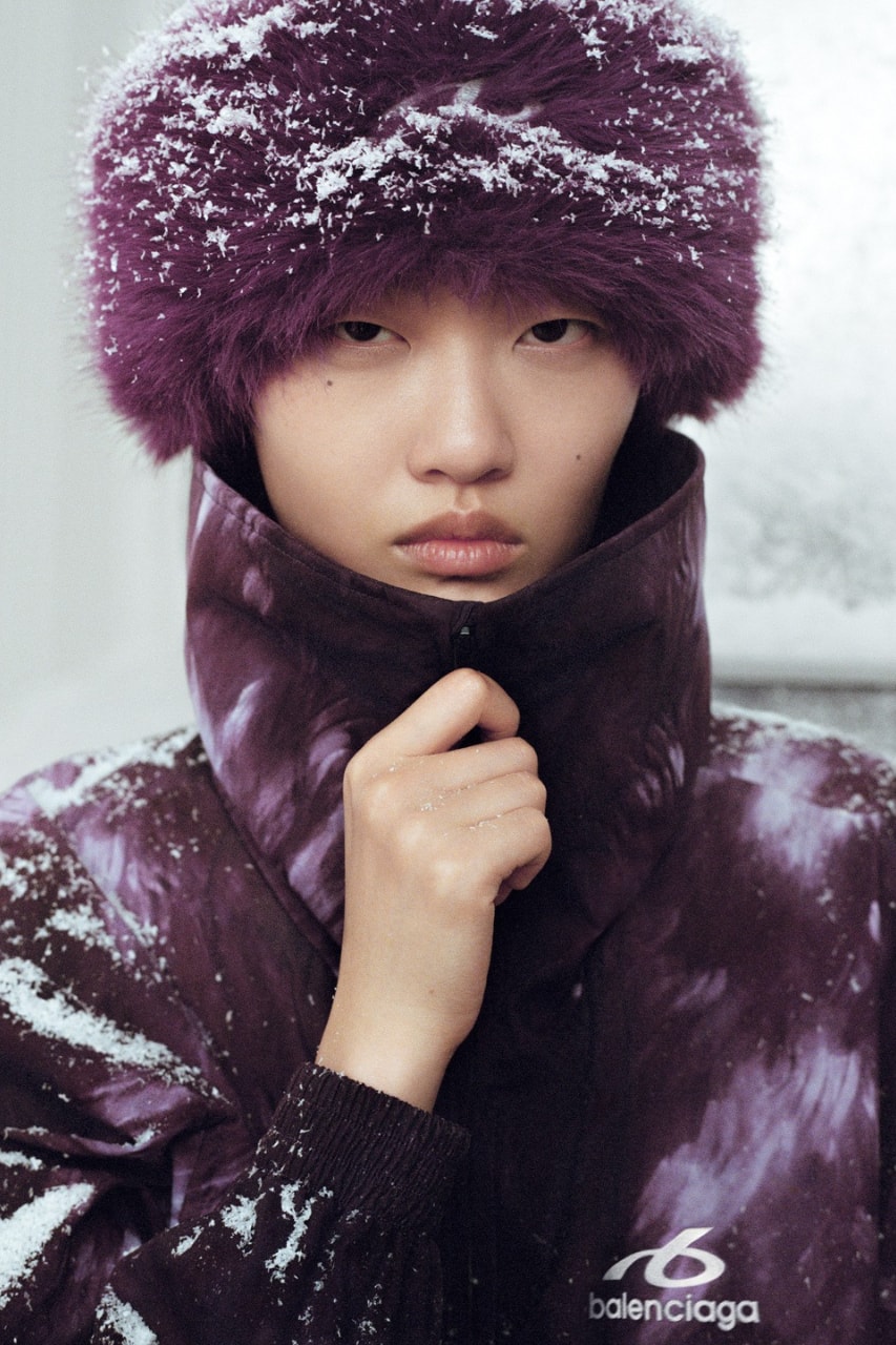 Balenciaga, ski, skiwear, collections, campaigns, snow, sports, models, jackets, city bag