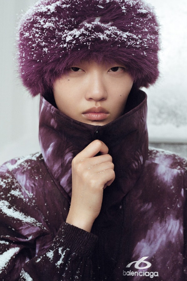 Balenciaga, ski, skiwear, collections, campaigns, snow, sports, models, jackets, city bag