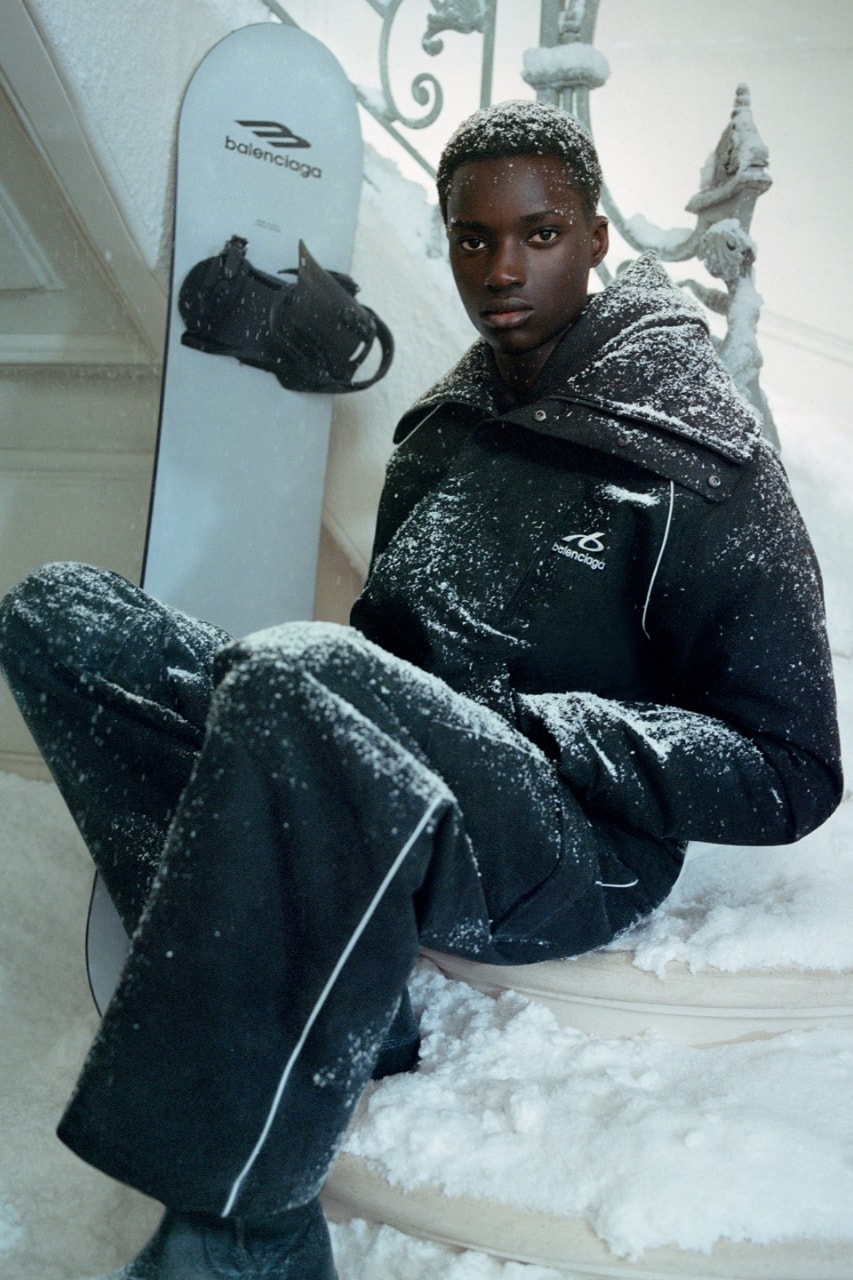 Balenciaga, ski, skiwear, collections, campaigns, snow, sports, models, jackets, city bag