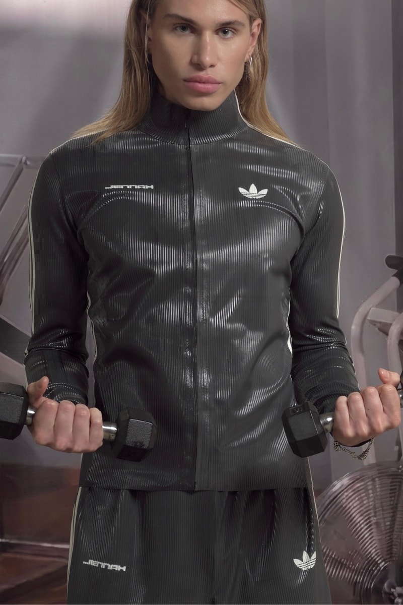 JENNAX, Adidas, collaborations, tracksuits, Los Angeles, Latex, Latex fashion, Latex clothing, Emerging Designers, Firebird Tracksuit