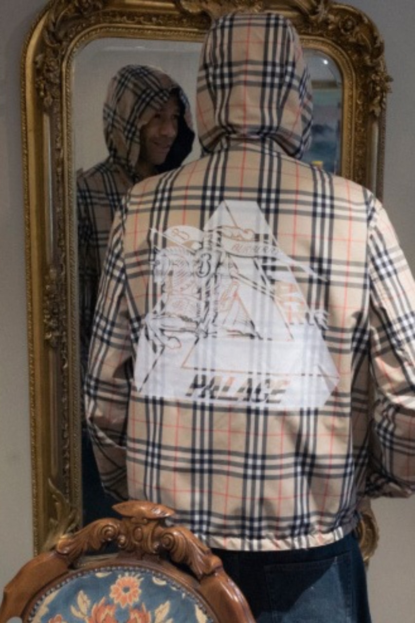 Burberry, Palace, collaboration, fashion, clothes, streetwear, model, hoodies, skate