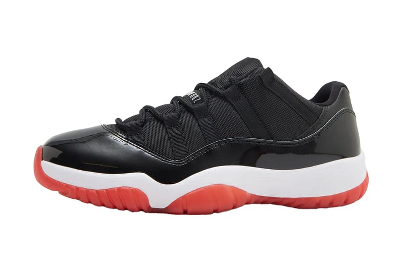 Visão Detalhada do Air Jordan 11 Low "Bred" Desta Temporada