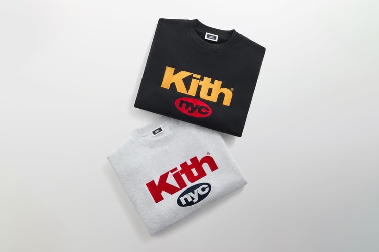 Kith Lança Logo Nimbus Bordado no Nelson Crewneck