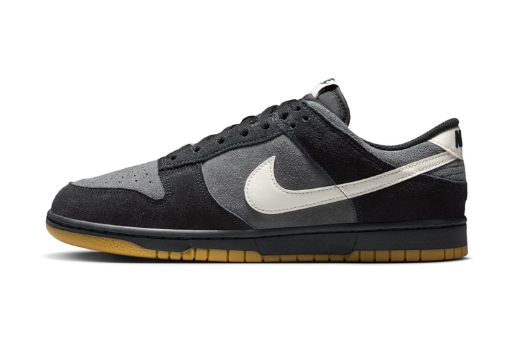 Nike Apresenta o Dunk Low "Black Gray Gum" Com Cabedal de Camurça