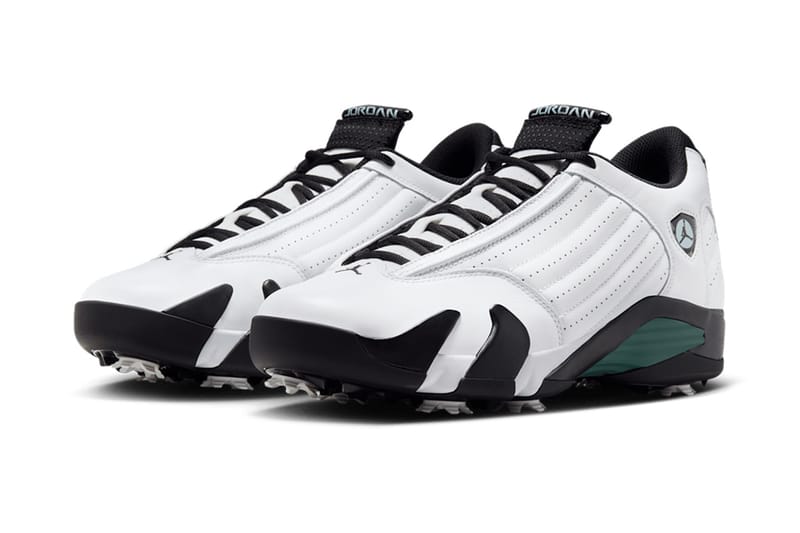 Imagens oficiais do Air Jordan 14 Golf "Oxidized Green"