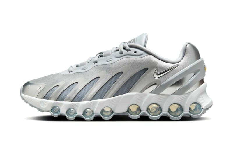 Visual Oficial do Exclusivo Feminino Nike Air Max DN8 “Wolf Gray/Metallic Silver”