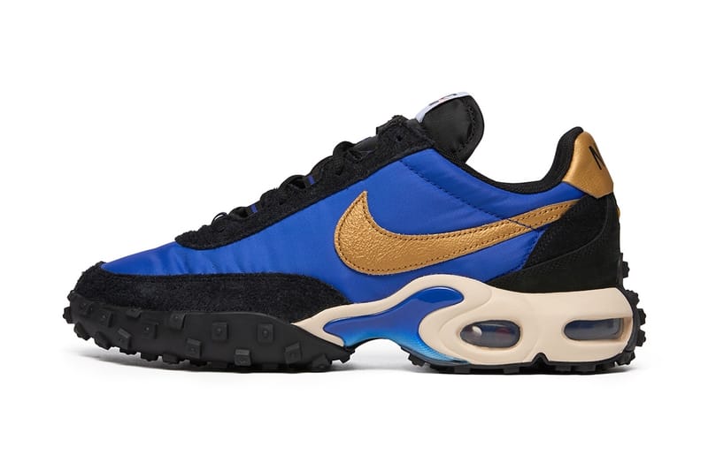 Olhar Oficial para o Nike Air Max Waffle em 'Hyper Blue/Metallic Gold'