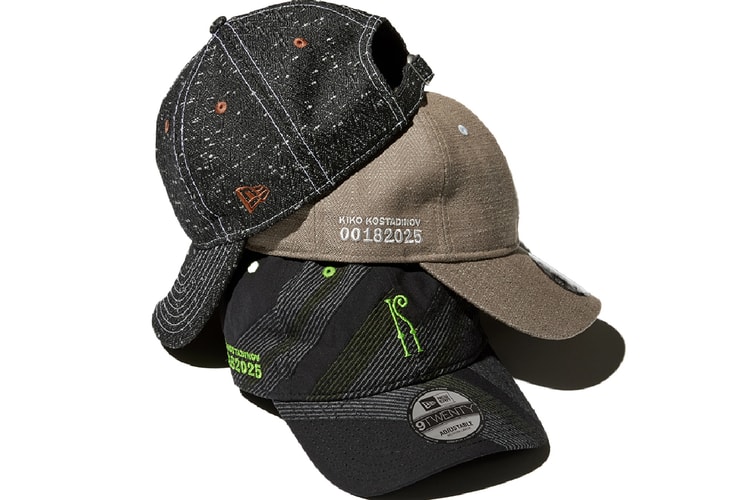 Kiko Kostadinov e New Era transformam tecidos remanescentes da SS25 em cápsula de acessórios para cabeça
