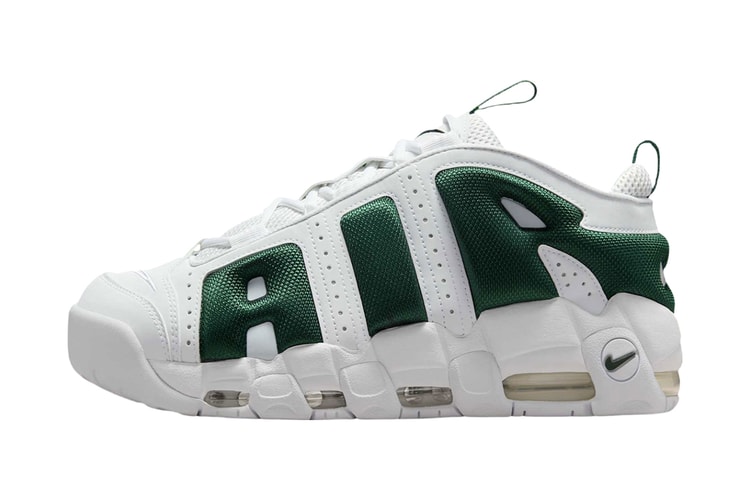 Visão Oficial do Nike Air More Uptempo Low 'White/Green'