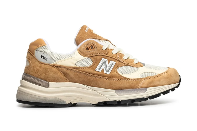 O New Balance MADE in USA 992 surge nas cores "Sweet Caramel" e "Raw Cashew"