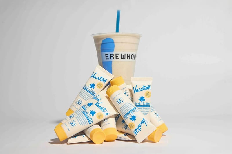 Erewhon relança o viral "Sunscreen Smoothie" em parceria com Vacation Skincare