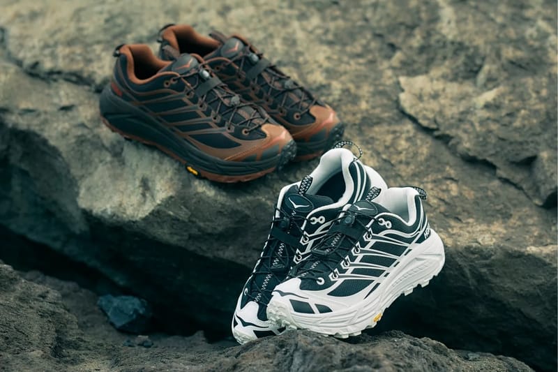 HOKA Mafate THREE2 ganha as colorways “Cast Iron/Mineral Brown” e “Frost/Black”