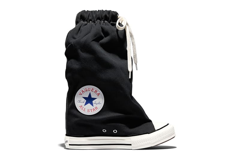 Vaquera reinventa o Converse Chuck Taylor All Star com canos encerados até o joelho
