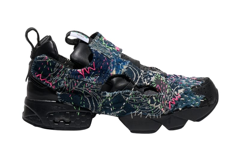 Engineered Garments x JunAle reinventam o Reebok Instapump Fury 94 com sashiko aplicado à mão