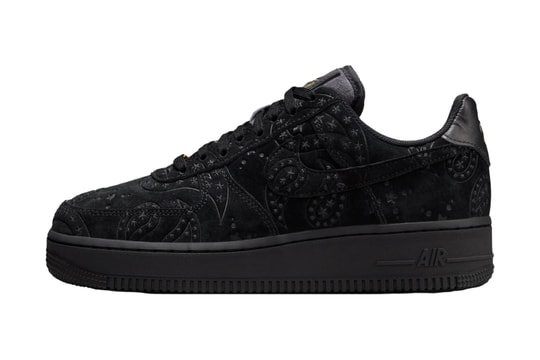 Nike lança o discreto Air Force 1 Low “Black Paisley” com detalhes em dourado