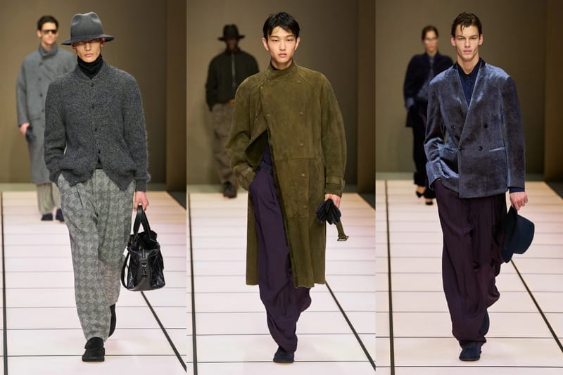 Coleção masculina FW26 de Giorgio Armani por Leo Dell’Orco celebra o legado com toques modernos