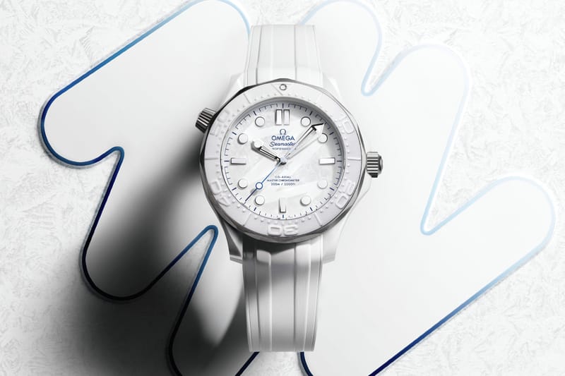 Relógio OMEGA Seamaster Diver 300M Milano Cortina 2026 traz mostrador de cerâmica “congelada”