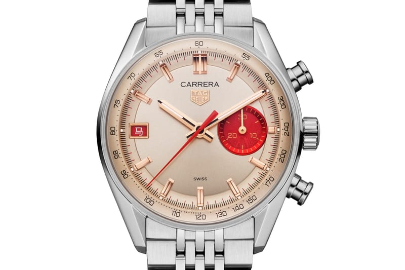 Relógio TAG Heuer Carrera Year of the Fire Horse brilha em vermelho e dourado champanhe