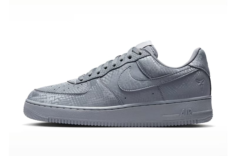 Primeiras imagens oficiais do Kobe Bryant x Nike Air Force 1 Low "Cool Grey"
