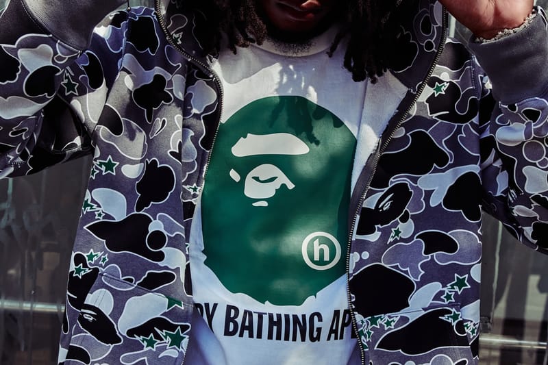 BAPE entra no mood verde com a collab HIDDEN.NY