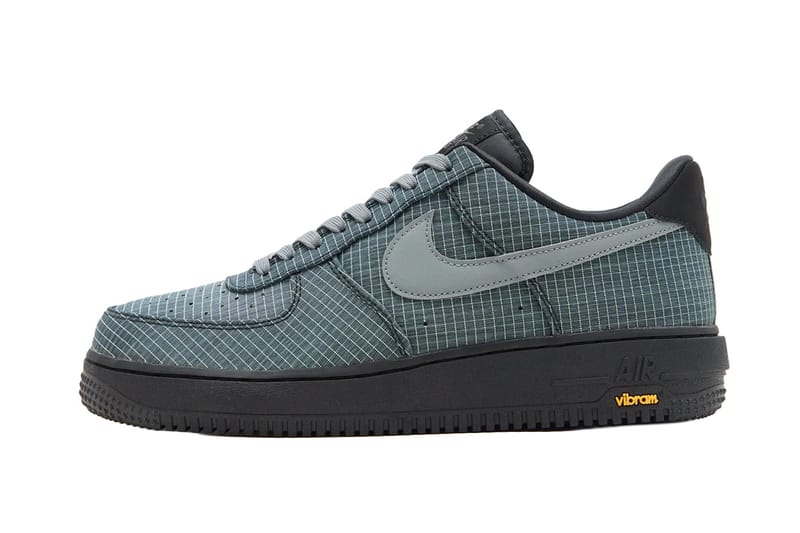 Imagens oficiais do Vibram x Nike Air Force 1 Low “Bomber Grey” revelam novo visual urbano
