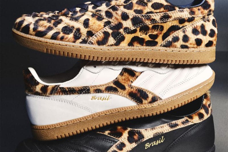 Dolce & Gabbana x Diadora reinventam a Brasil com pêlo de pônei animal print em chuteira de futebol e tênis urbano