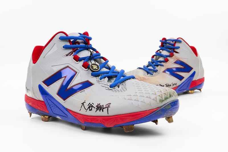Tênis New Balance Ohtani 1 usados em jogo por Shohei Ohtani vão a leilão