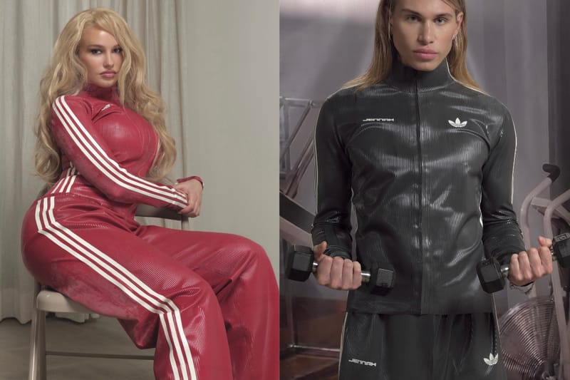 JENNAX recria o icônico agasalho Firebird da adidas em látex
