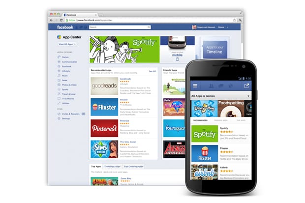 Facebook 發表專用 App Store
