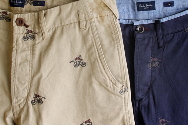  Paul Smith 2012 Spring/Summer Embroidered Cyclist Motif 褲款
