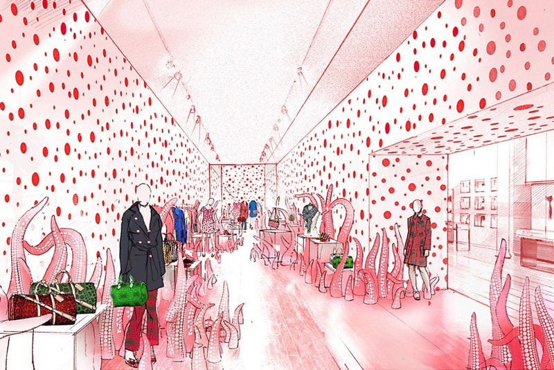 Yayoi Kusama x Louis Vuitton 期間限定店設計預覽