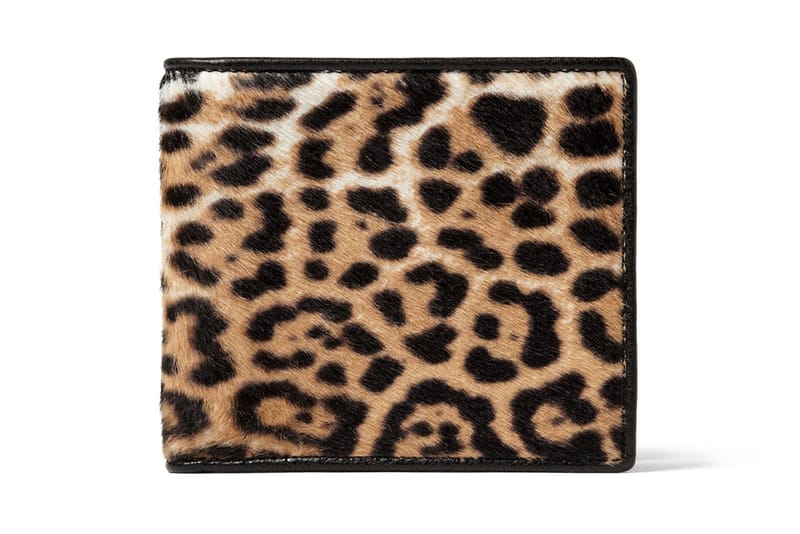 Yves Saint Laurent Leopard Print Pony Skin Wallet
