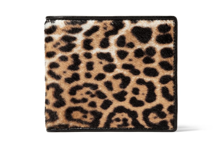 Yves Saint Laurent Leopard Print Pony Skin Wallet