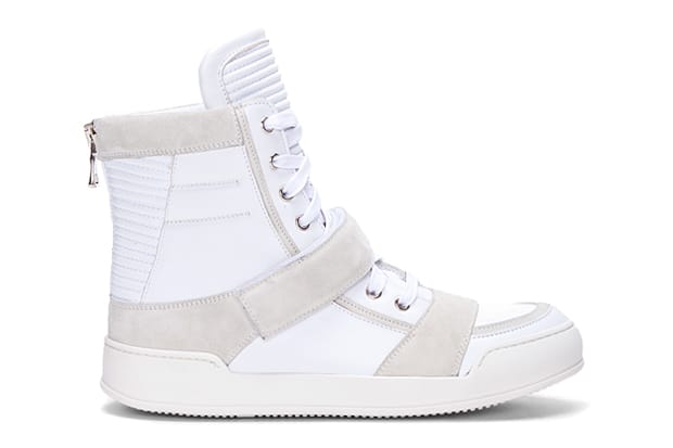 Balmain White Ribbed Tongue Sneakers 鞋款