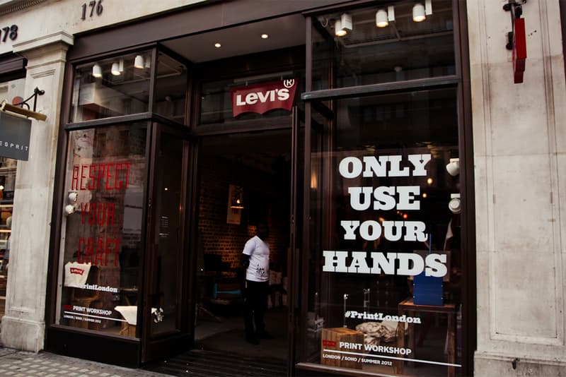 Levi’s Print Workshop in London with Anthony Burrill 工作坊