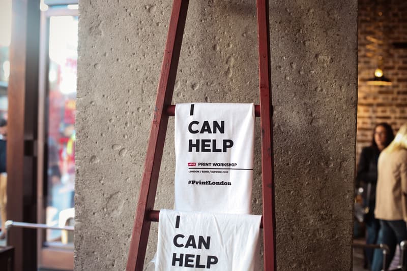 Levi’s Print Workshop in London with Anthony Burrill 工作坊