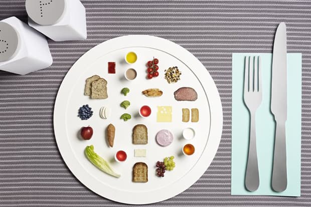 以藝術手法展現奧運健兒的餐單