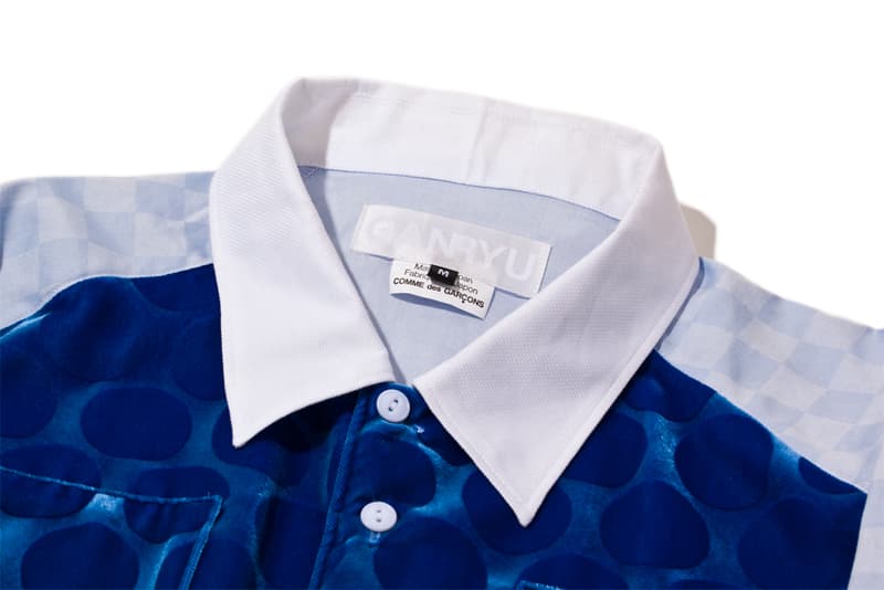 GANRYU COMME des GARCONS 2012 秋冬圓點格紋拼布襯衫