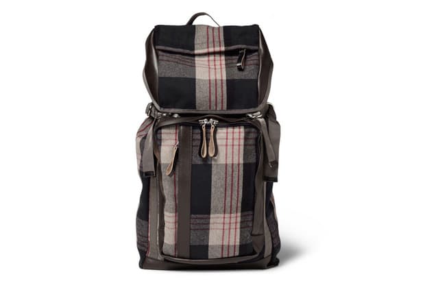 Marni 2012 秋季皮革包邊格紋設計背包