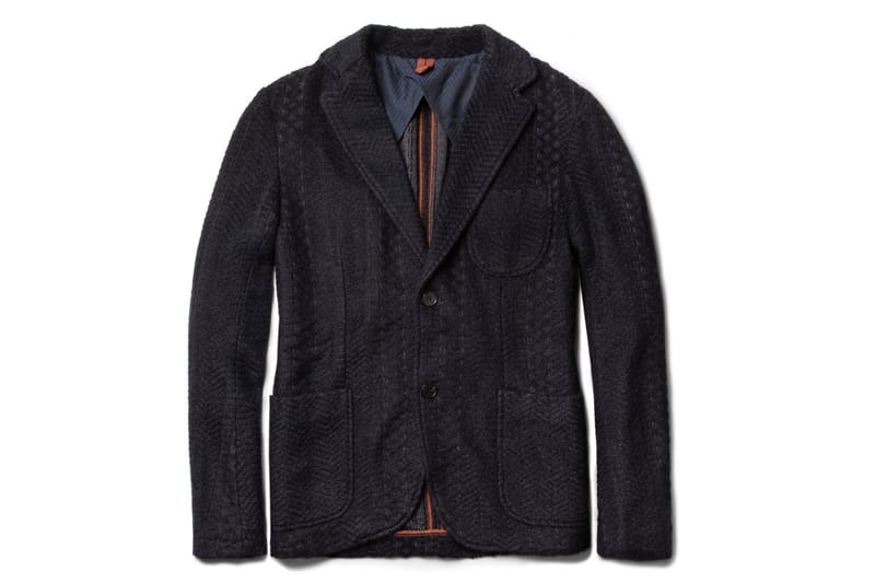 Missoni Unstructured Zigzag-Knit Mohair and Wool-Blend Blazer