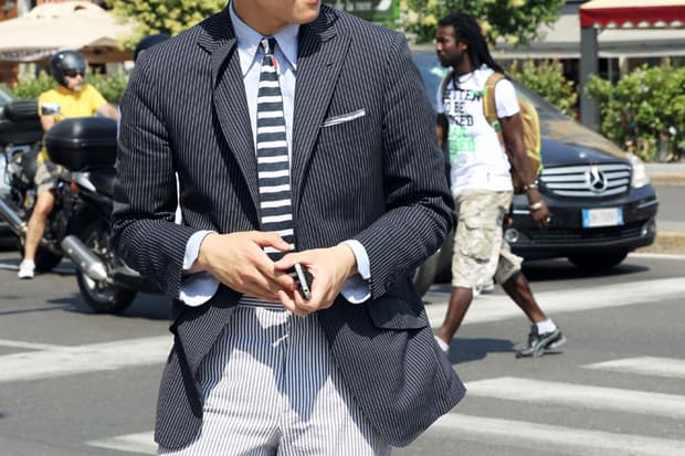 STREETFSN: 鎖定 Thom Browne 的紅、白、藍設計細節的街拍特輯