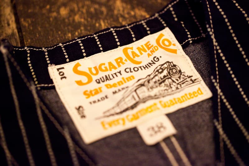 Sugar Cane 2012 8oz 丹寧製條紋背心外套