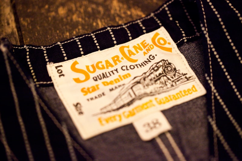 Sugar Cane 2012 8oz 丹寧製條紋背心外套