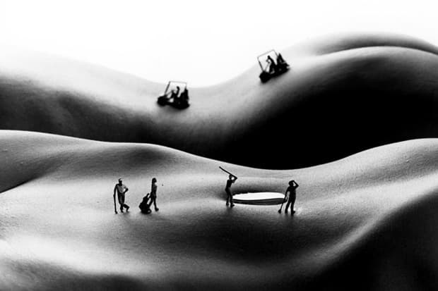 The Body As A Landscape For Minitature Scenes by Allan Teger 人體攝影作品
