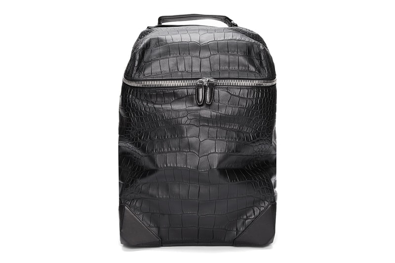 Alexander Wang 黑色鱷魚皮壓紋 Wallie 背包