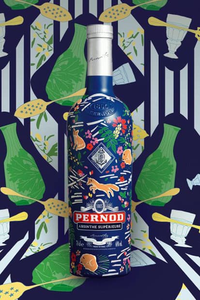 Maison Kitsune x Pernod Absinthe 獨特藝術聯名苦艾酒瓶身