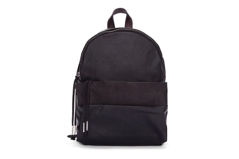 SILENT Damir Doma Black 皮革/上蠟帆布 Bango Backpack 背包