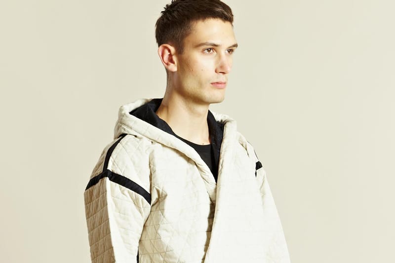 BLACKMEANS Quilting Hooded Kimono 外套